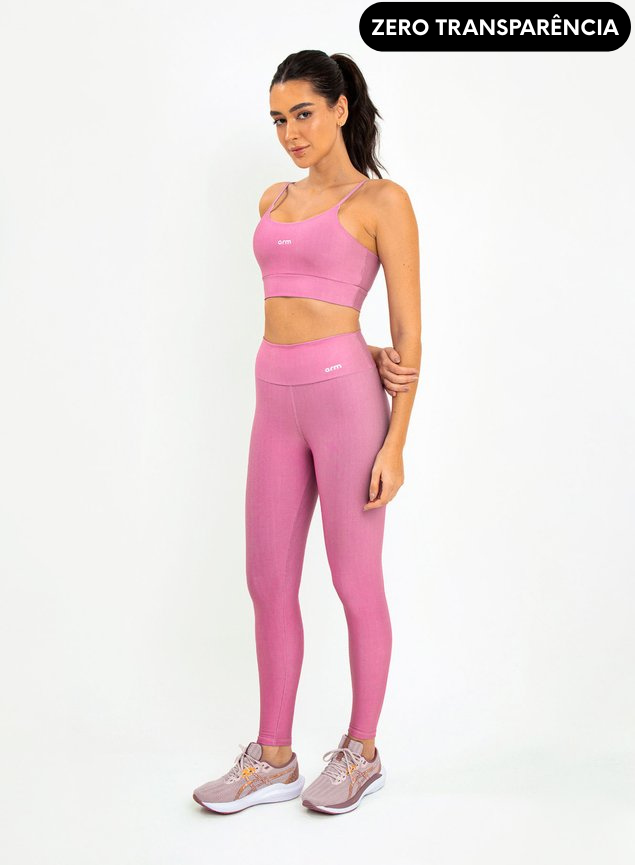 Conjunto Legging Blackout +Top Alça Digital Motion Pink