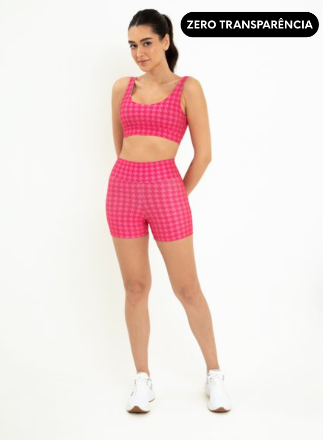 Conjunto Short Blackout +Top Decote U Estampa Digital Inspiração