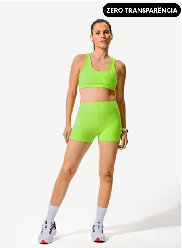 Conjunto Verde Short Bolso Blackout +Top Decote U Lima