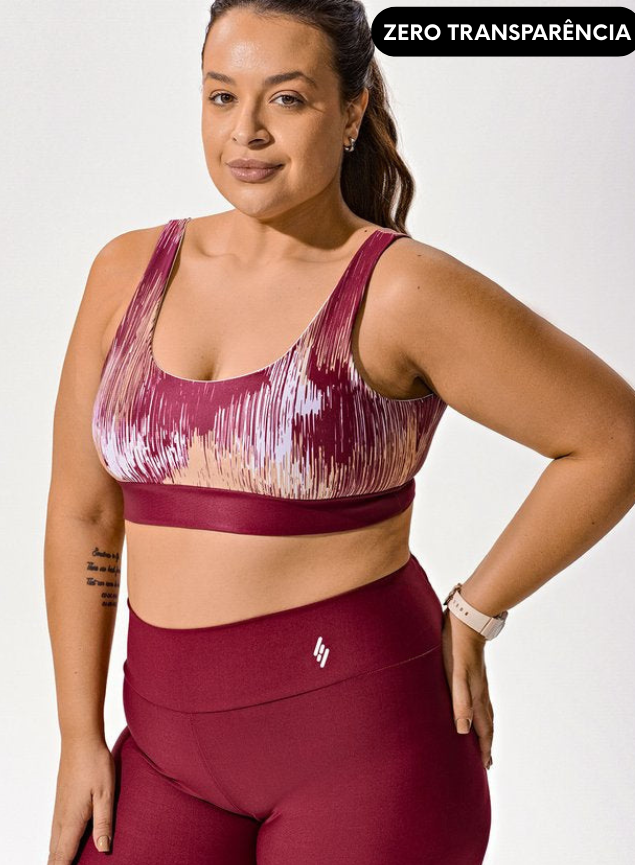 Conjunto Legging Blackout +Top Decote U Impulso