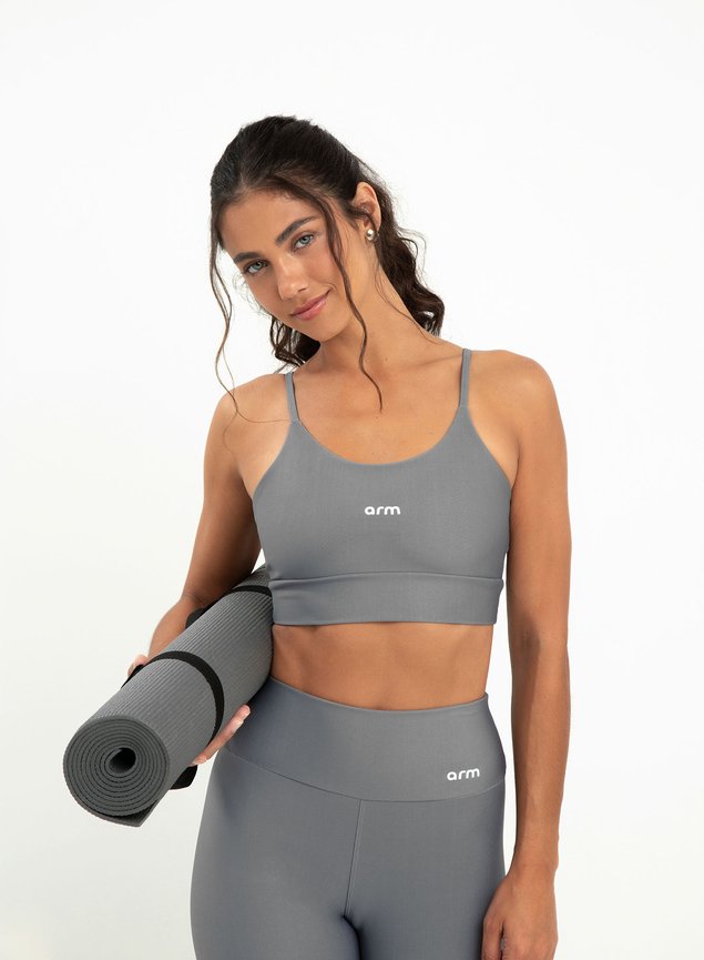 Conjunto Short Blackout +Top Alça Digital Graphite