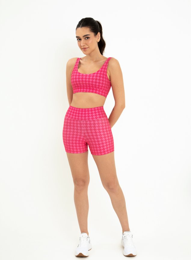 Conjunto Short Blackout +Top Decote U Estampa Digital Inspiração