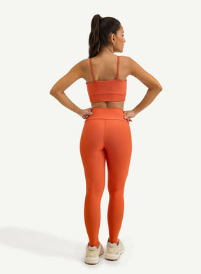 Conjunto Feminino Fitness Legging + Top Básico Terracota