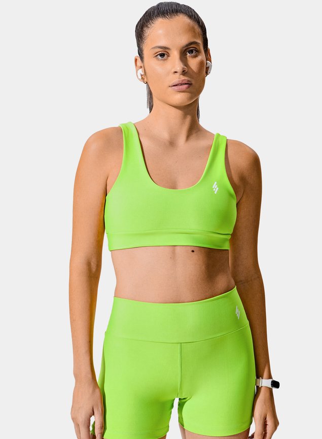 Conjunto Verde Legging Bolso Blackout +Top Decote U Lima