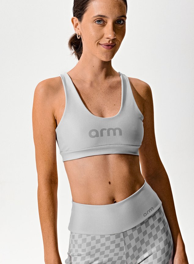 Conjunto Legging Blackout +Top Decote U Estampa Digital Start