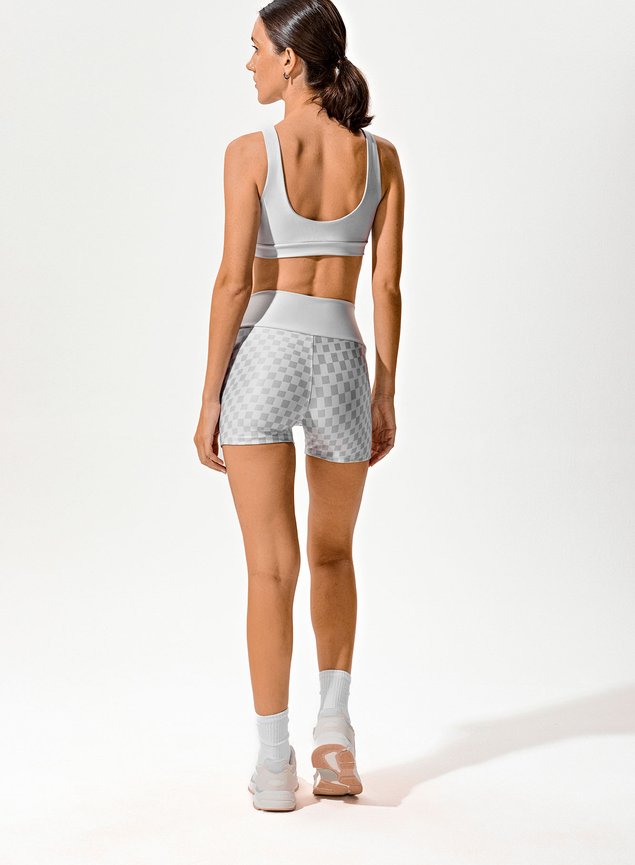 Conjunto Short Blackout +Top Decote U Estampa Digital Start